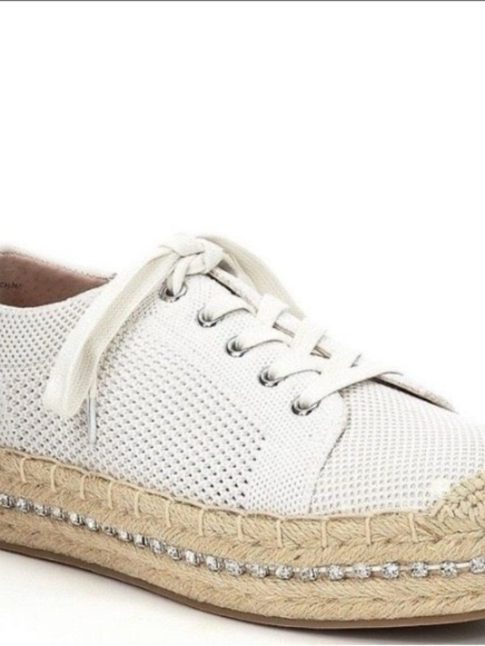 Chelsea & Violet White Lace-Up Espadrille Sneaker